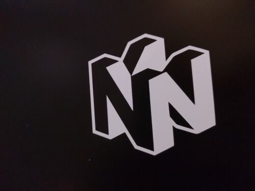 2 Pack - N64 Logo Vinyl Decal sticker Gloss White 2" x 2" (5cm x 5cm) - Picture 2 of 9