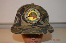 Ducks Unlimited Hat Greenwing Patch Trucker Snapback Cap Camo RARE Adjustable