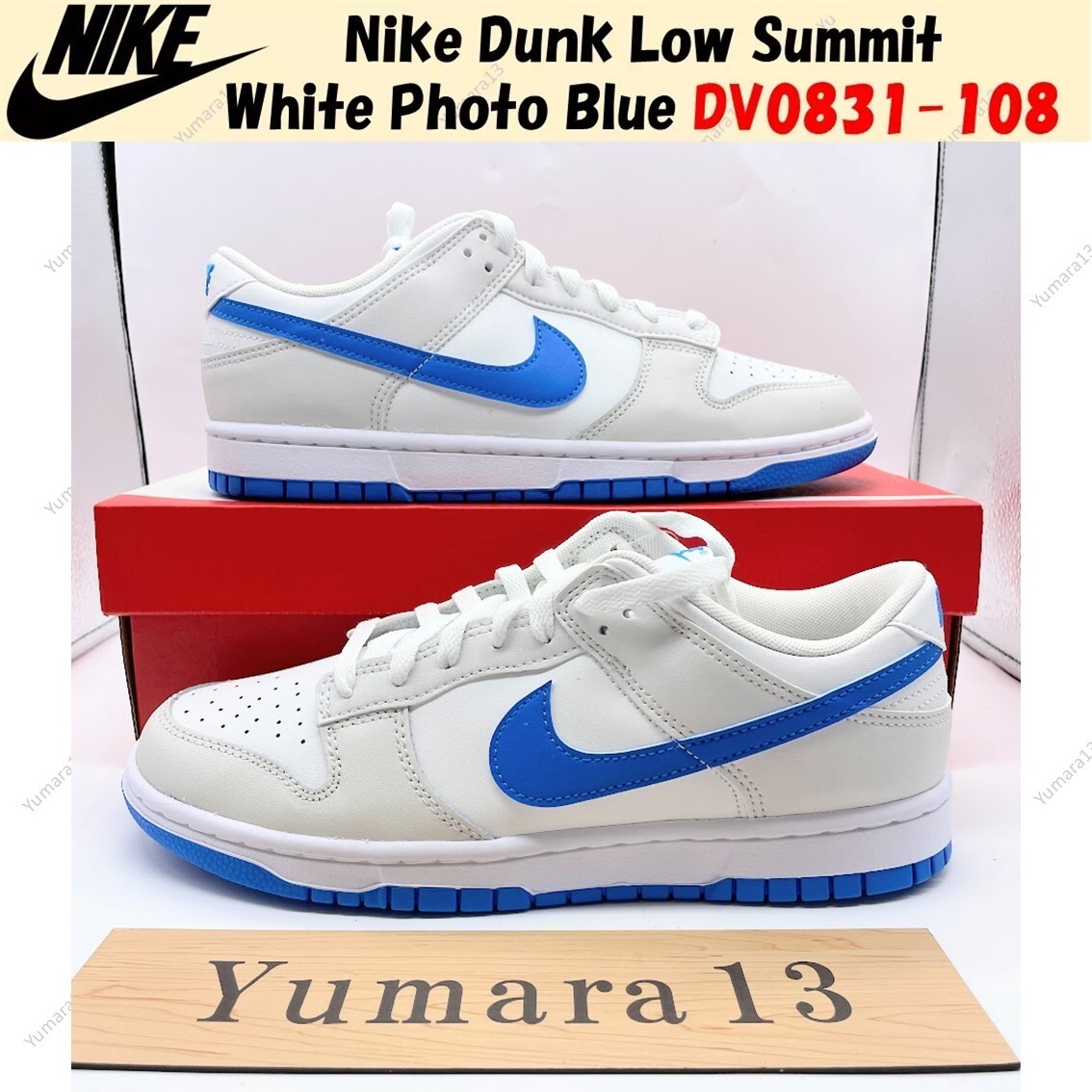 Nike Dunk SB ホワイト/ブルー スニーカー Nike Dunk Low Summit White Photo Blue DV0831-108 Men's Size | eBay