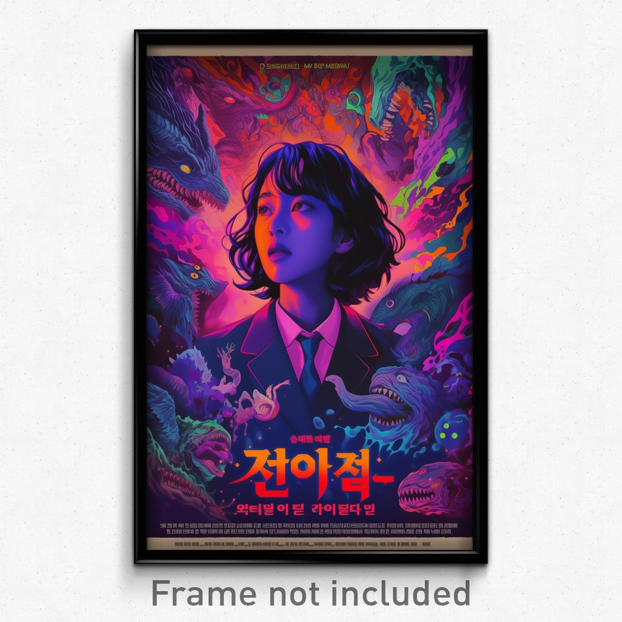 Korean Movie Poster - Dim Spectacle (Korea Psychedelic Art Retro Film Print)