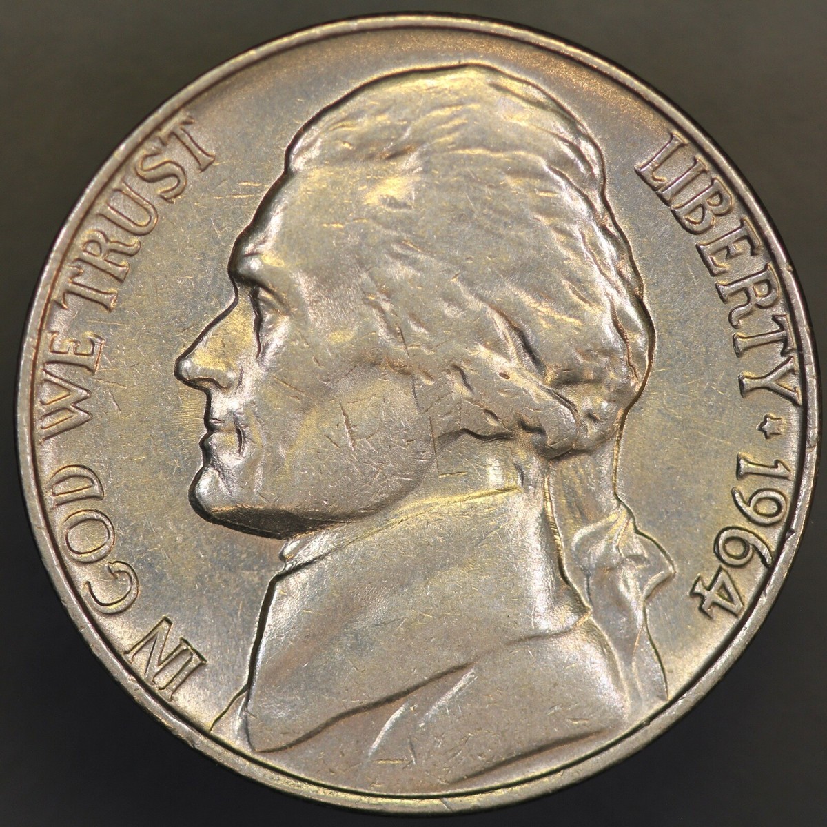 1964 BU JEFFERSON NICKEL FRESH FROM ORIGINAL ROLL COLLECTION-LOT