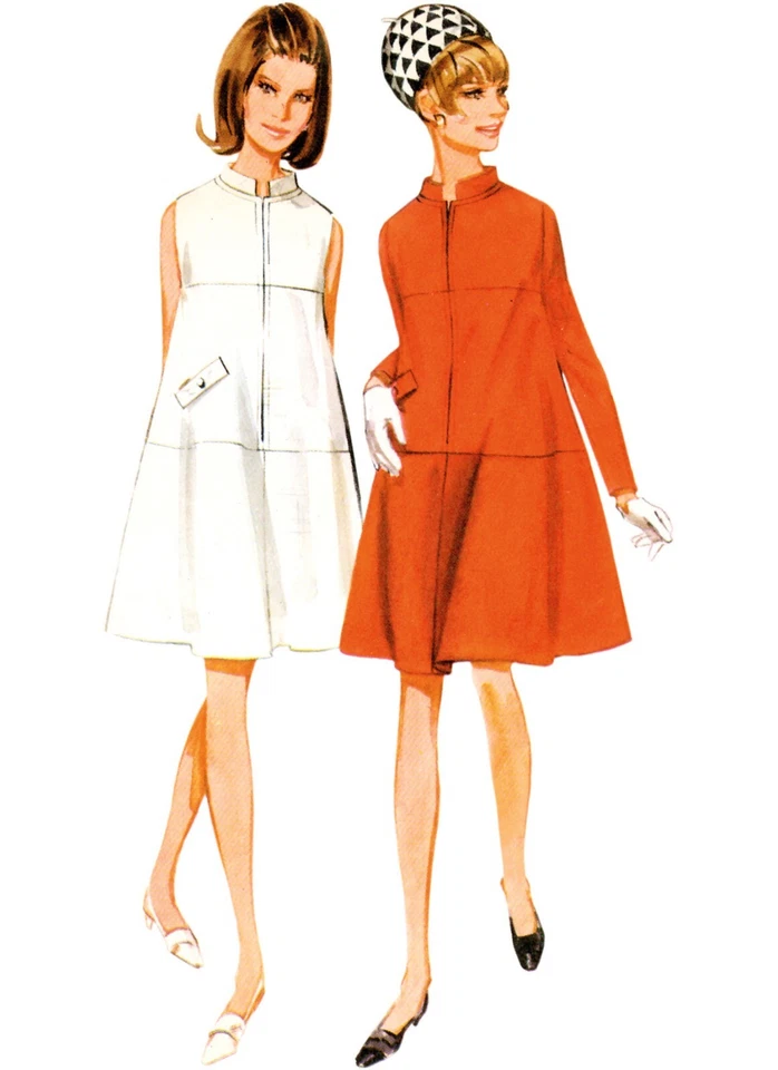 Butterick Retro Pattern Vintage 1960's Misses One-Piece Tent Dress B6991 Sz 8~26 - Image 2 of 4
