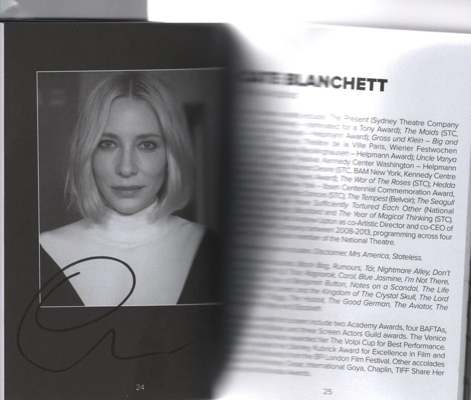 The Seagull Programme Signed by Cate Blanchett See Proof Autograph LONDON - Image 3 of 3