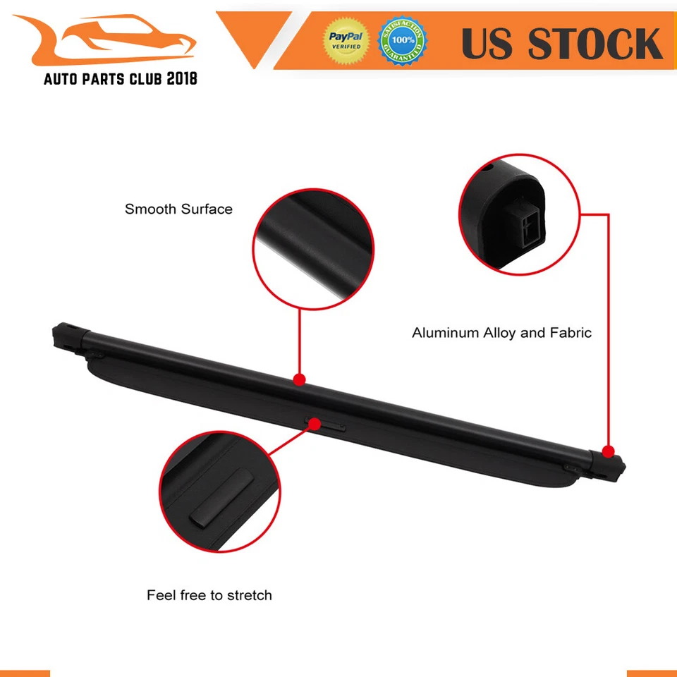 Trunk Shield Cargo Cover Retractable For Jeep Patriot Compass 2007 - 2016 2017 Foto 2 de 4
