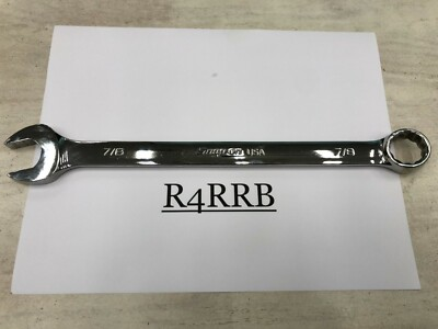 #ad Snap on Tools USA NEW 7 8quot; SAE FLANK DRIVE PLUS 12PT Chrome Combo Wrench SOEX28 $74.95