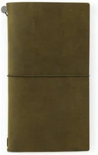 Traveler's Notebook Olive Regular size Pen Holder Cotton Zipper All 3 set New