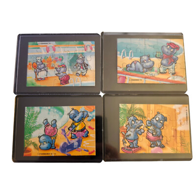 Puzzle Hippo Traumschiff 1991 Komplett 4 Stk. Ü Ei Puzzle Überraschungsei