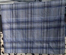 XLNT Soft Wrinkle Resistant Plaid Grey Blue Standard Queen 20 x 32 Pillowcase