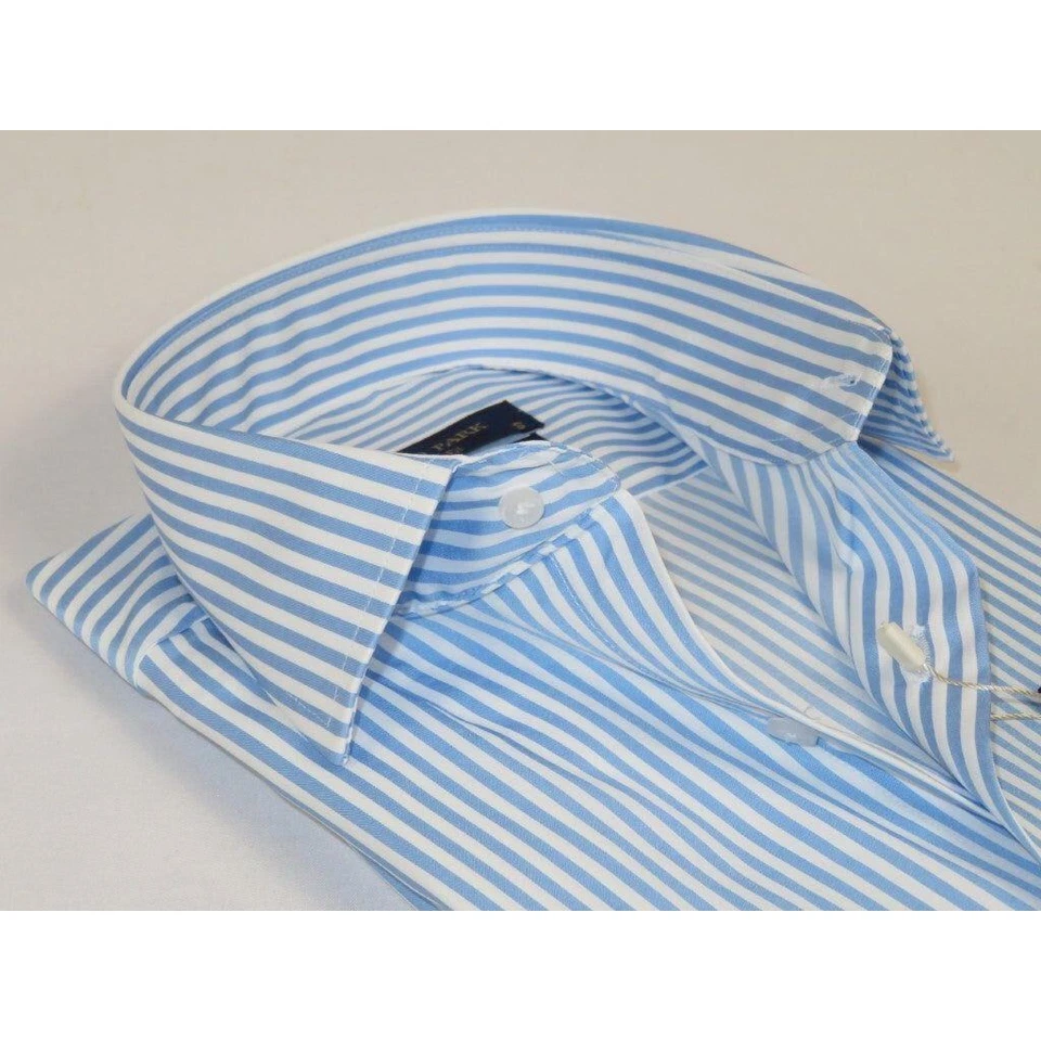 Men's Shirt ENZO PARK Turkey Soft Cotton Wrinkle Resistant Enzo9 Blue Stripe - Image 2 of 4