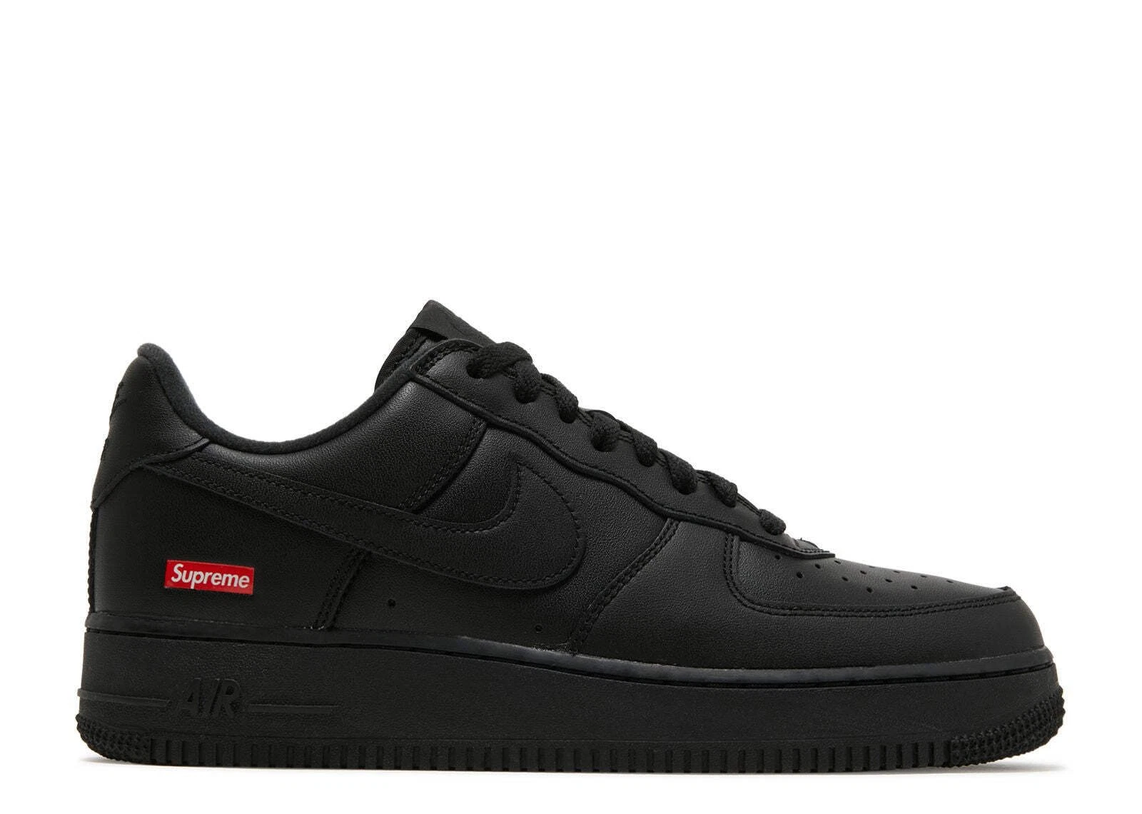 Logo boîte basse Supreme x Air Force 1   Noir