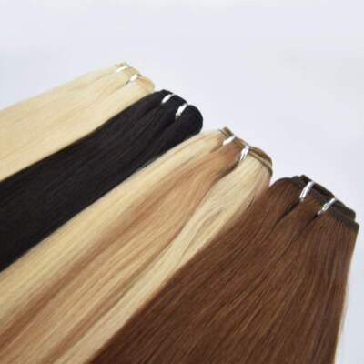 EI Luxus 100 % unverarbeitete europäische Echthaar Weft Extensions 18-24 Zoll!!!