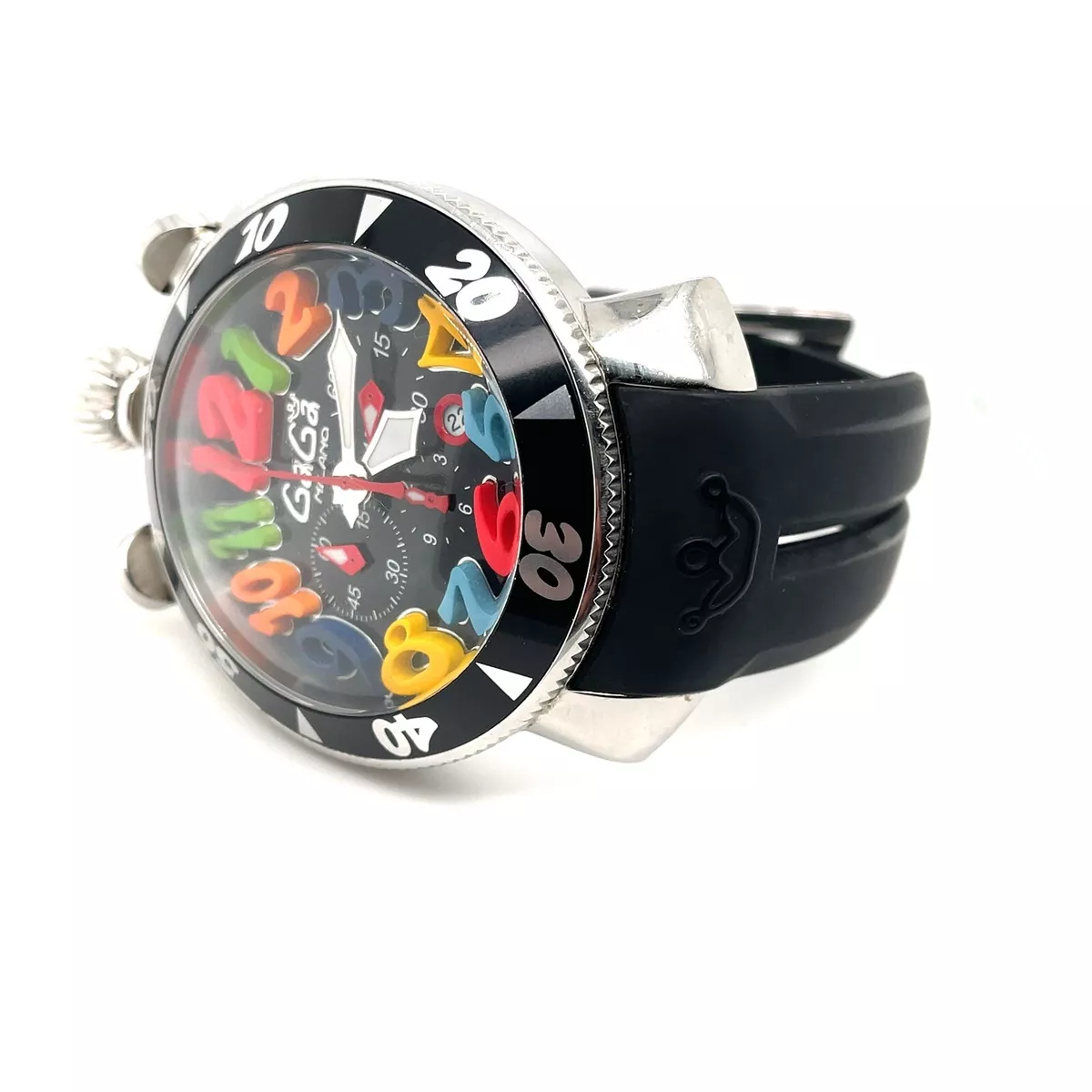 GaGa Milano Manuale 48mm watch with black rubber band