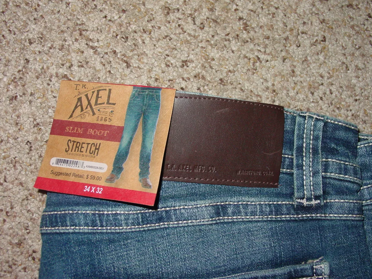 Mens Axel Slim Boot Stretch AXMB0028 DEV Jeans Size 34 x32 NWT s
