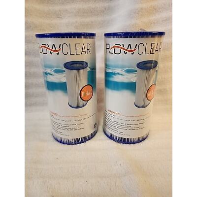 FlowClear Lot of 2 New Pool Filter Cartridge (1) Each Package Has Two Filters