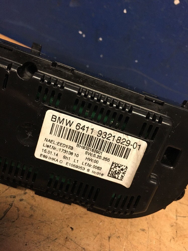Mba102-10 BMW Z4 E89 Climate Control Unit 9321829 for sale online 