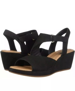 clarks un plaza sling black