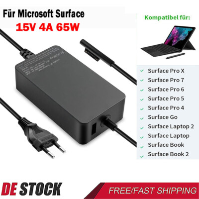 Microsoft Surface Netzteil Ladegerät 65W 15V 4A für Surface Pro X 3 4 5 6 7 8 9