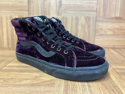 VANS Sk8-Hi LX VAULT ブラック/パープル US10.0 RARE🔥 VANS Sk8-Hi Velvet Velour Red Purple Sz 9 Men's Sneakers LE