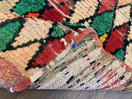 Vintage Soft Wool Runner Rug,Moroccan Entryway Shag Kilim Area Rug,Handmad,3x7ft - Picture 13 of 14