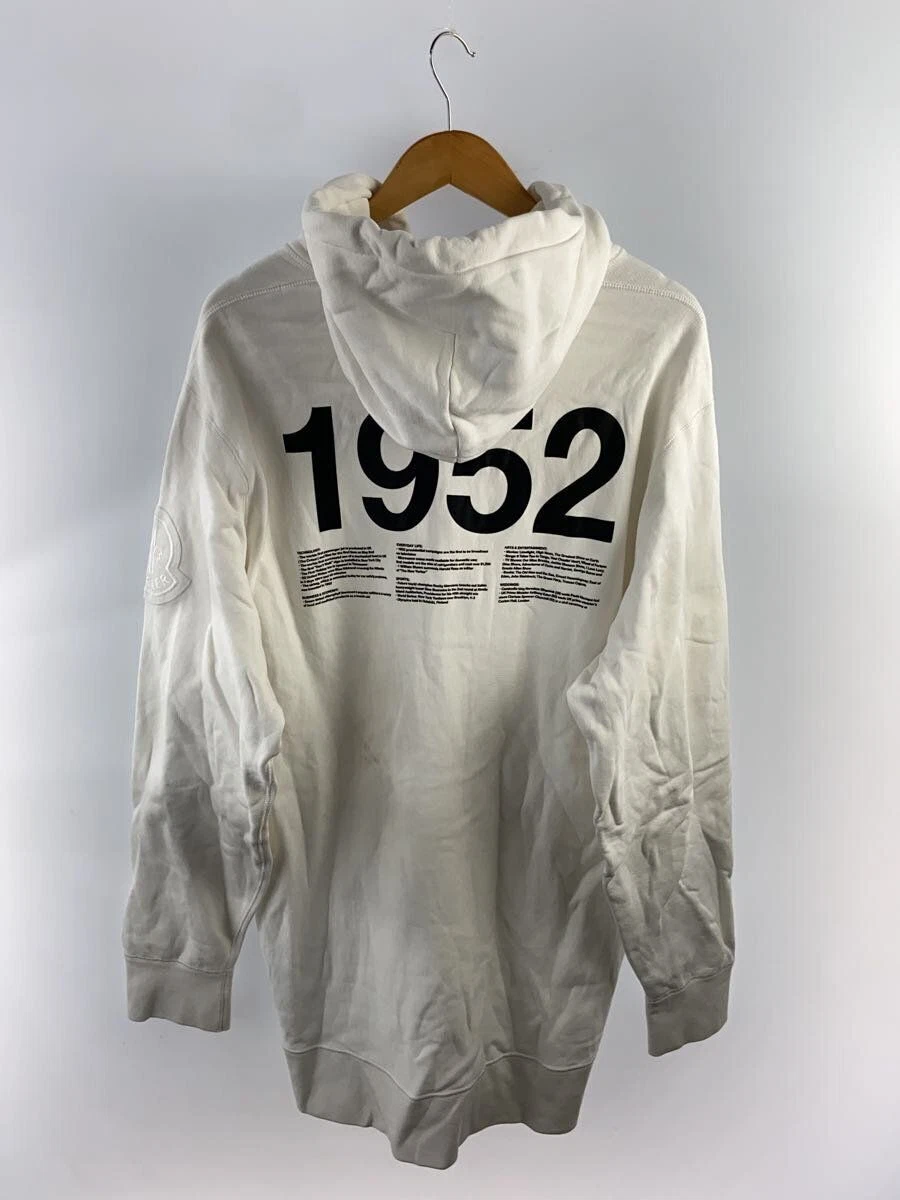 Felpa con cappuccio zip MONCLER 2 cotone stampa bianca G20928G00003 809KX usata