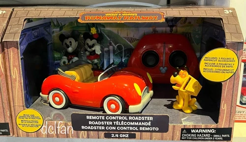 Disney Parks Mickey Minnie's Runaway Railway Remote Control Roadster Set NEW