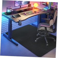 Gaming Chair Mat for Hardwood Floor, 48" 36" 48"x36" for Hard Floors Black