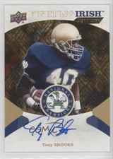 2017 Notre Dame 1988 Championship Fighting Irish Signatures Tony Brooks Auto