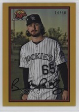 2019 Bowman Gold Refractor 14/50 Brendan Rodgers #B30-BR ms9