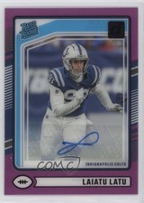 2024 Panini Clearly Donruss Rated Rookie Purple 48/75 Laiatu Latu #62 Auto 1oa8