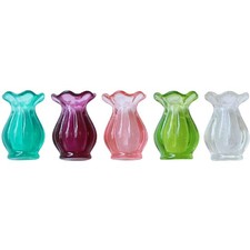 5 Pcs Miniature House Decoration Flower Vase Accessory Small Decorative Jugs