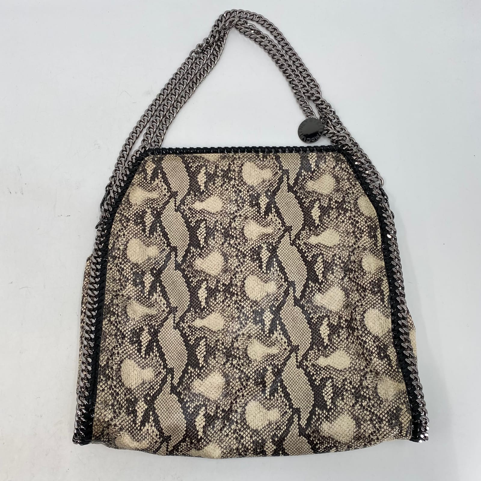 Stella McCartney Beige Python Print Shoulder Bag … - image 6