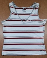 Vintage 90s Tommy Hilfiger Jeans Striped Tank Top XL Made In USA Logo Streetwear