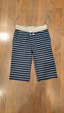 Mini Boden Boys 9Y Blue And Teal Shripe Shorts