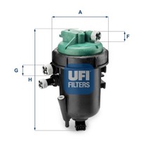 Kraftstofffilter UFI 55.178.00 Filtereinsatz für FIAT DOBLO Großraumlimousine