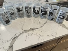 8 Count The Des Moines Register Glass Cup Lot