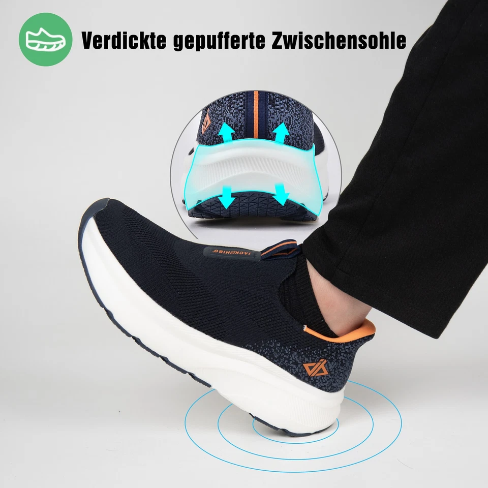 Herren Hände frei Slip in Schuhe Fußbogenstütze Schuhe Memory Foam Walkingschuhe - Bild 2 von 4