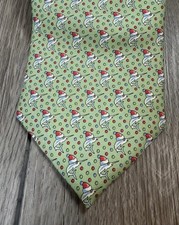 Vineyard Vines Mens Swordfish Christmas All Over Print 100 Silk Tie Santa Hat