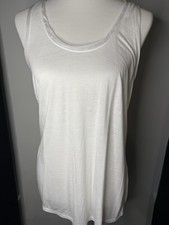 GAP White Racer Back Tank Top Women s Size Medium New With Tags