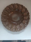 Frankoma Pottery #819 Egg Plate Brown Satin Glaze 11.5" 16 eggs c. 1970s-80s