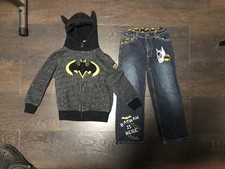 Kids Vintage Batman Hoodie And Jeans Both Size 5