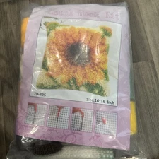 Latch Hook Kit for DIY 16x16 Sunflower