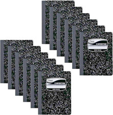 1 Case of 12 Mead Composition Notebooks Wide Ruled Paper 7-1/2" x 9-3/4"