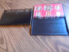 1979 Proof Set Original Black Box 6 Coin US Mint - S.B.A. Dollar - Cameo Kennedy