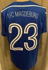 1.FC Magdeburg uhlsport Junioren Matchworn Trikot "CACTUS DAS ..." + Nr.23 Gr.L