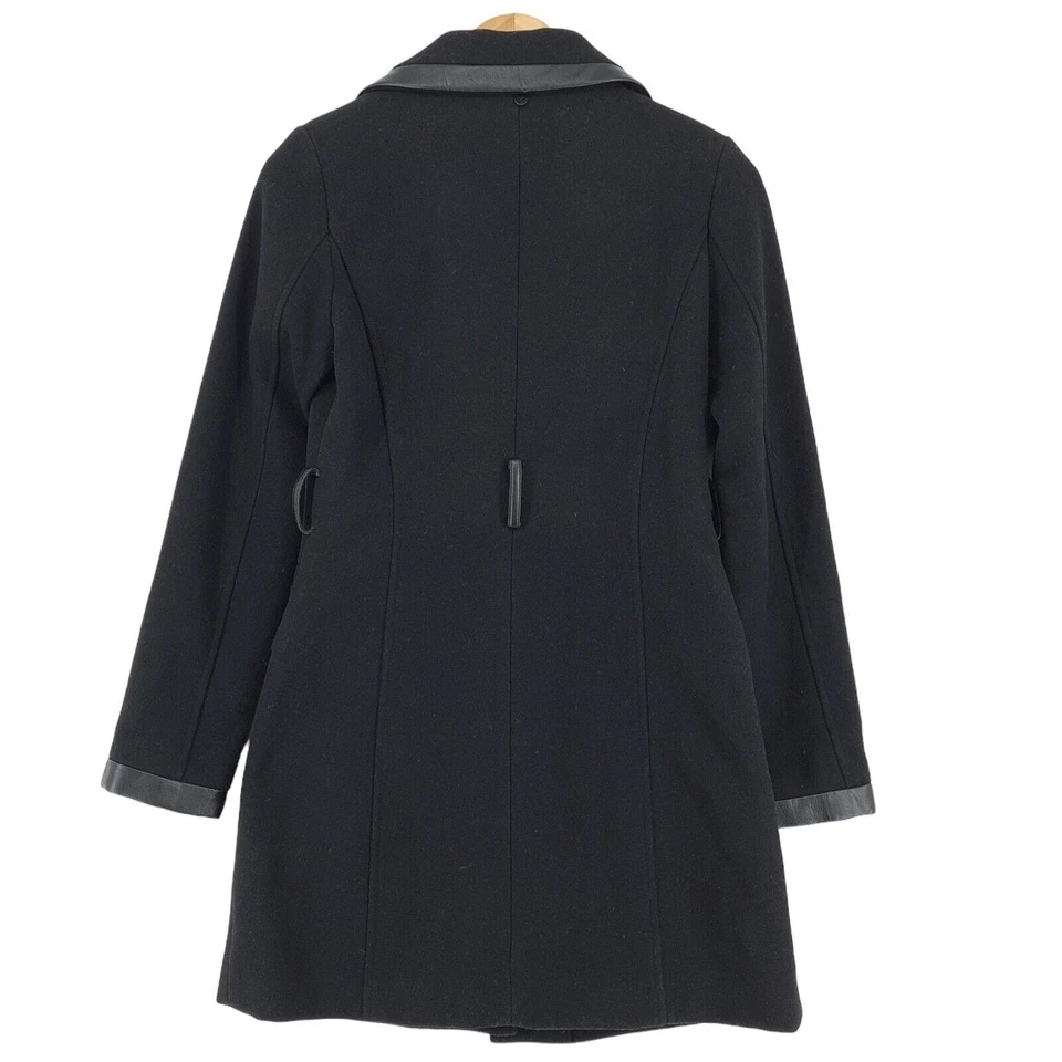 Abrigo Vintage Guess De Lana Negro Transpirable Para Damas Talla XS - Imagen 2 de 4