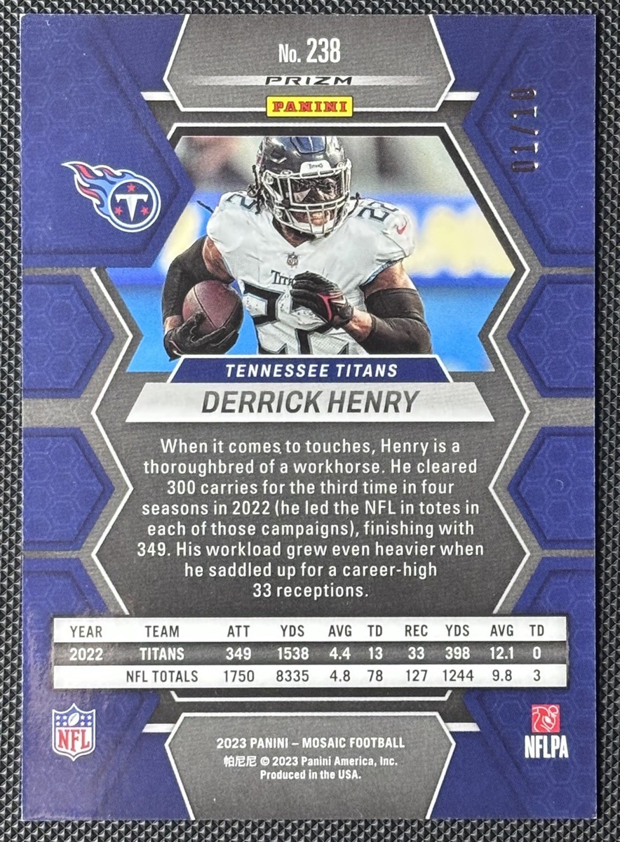 2023 Panini Mosaic DERRICK HENRY 🔥FOTL🔥 01/10 Florescent Green