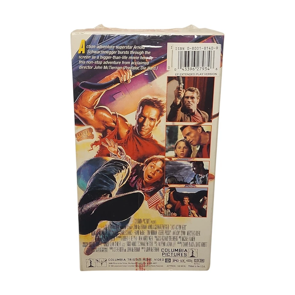 Last Action Hero VHS Movie 1993 Arnold Schwarzenegger Columbia New Sealed - Image 2 of 4