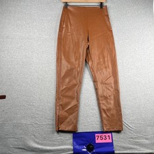 Old NAvy Extra High Rise Skinny Faux Leather Pants Side Zip Womens Size 4 Brown