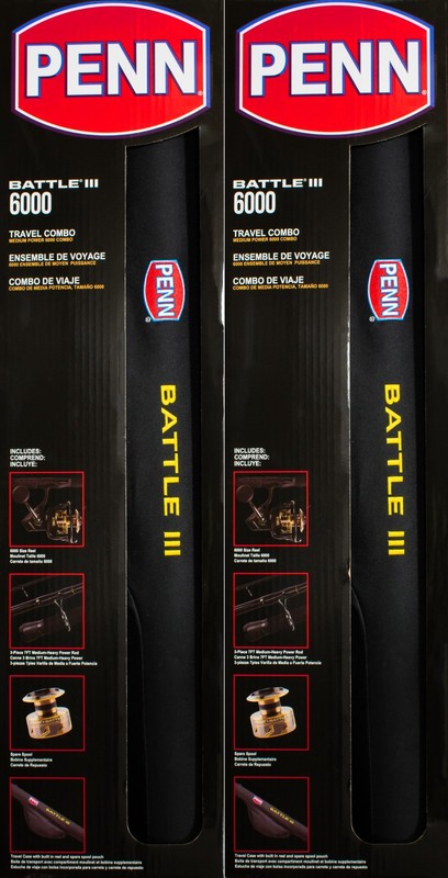 (LOT OF 2) PENN BATTLE III 6000 3 PIECE TRAVEL COMBO BTLIII6000703MHTRVL 1522247