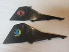 GI Joe Cobra Night Raven Jet Left Right Stabilizer fin wing 1986 Replacement Par